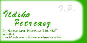 ildiko petreasz business card